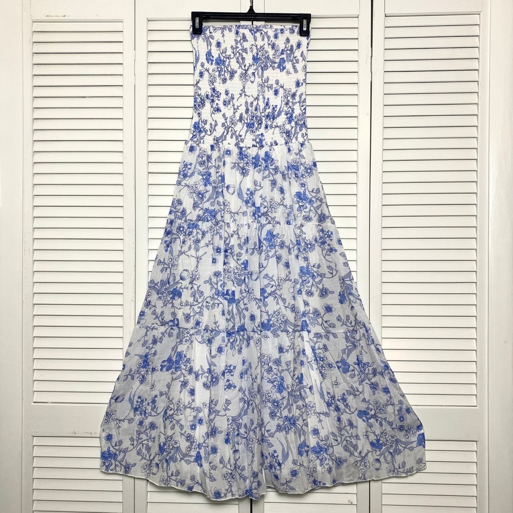 Anthropologie J Gee Small Maxi Dress Cottagecore Coquette Feminine Romantic NWT - Picture 5 of 6